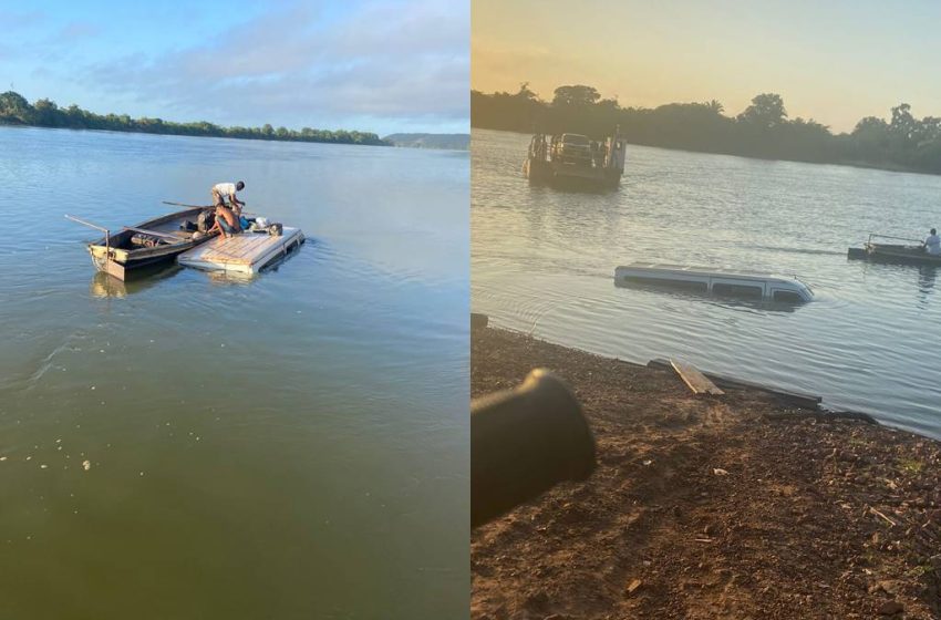  Vídeo: van cai no rio Parnaíba enquanto esperava balsa para ir do Piauí para o Maranhão