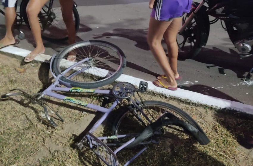  Ciclista morre atropelado por carro na Av. São Sebastião, em Parnaíba