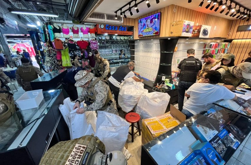  Operação apreende mercadorias de lojas suspeitas de vender produtos ilegais em Teresina e União