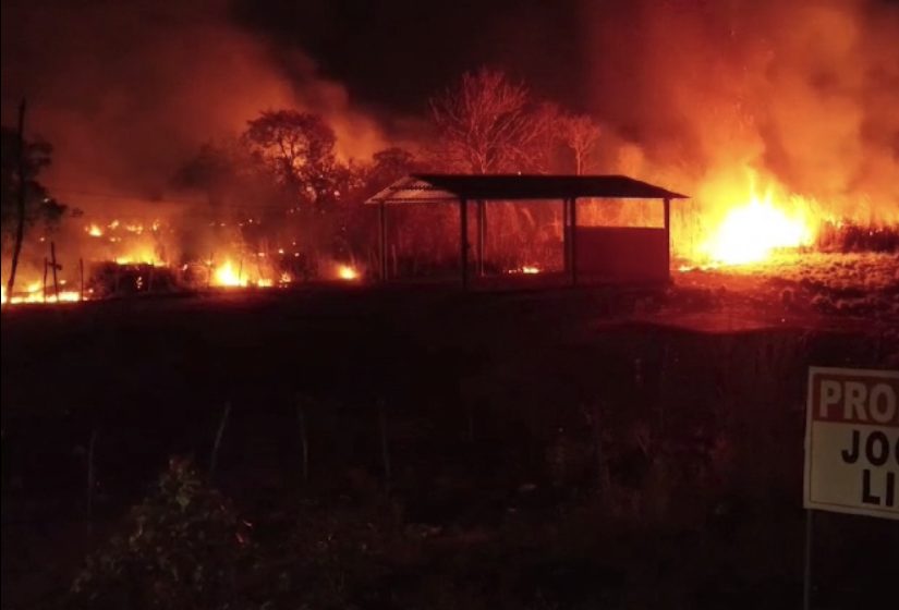  Incêndio em vegetação no residencial Cidade Sul assusta moradores em Teresina