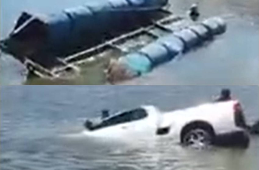  Balsa vira e carro cai em barragem no Piauí; motorista precisou ser socorrido