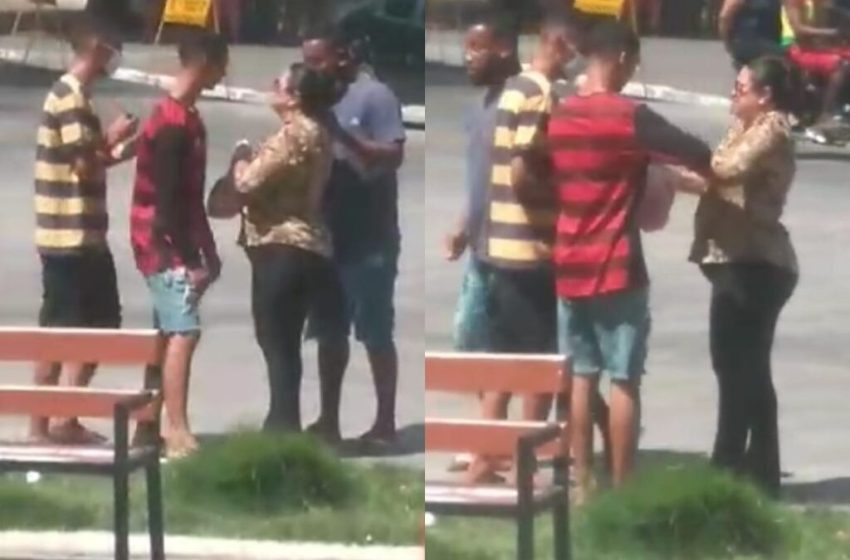  Vídeo: mulher é cercada e roubada por três assaltantes no Centro de Teresina