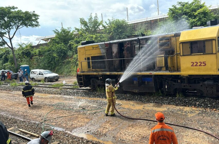  Incêndio atinge locomotiva no Terminal de Petróleo de Teresina