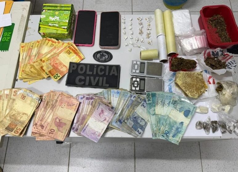  Comércio em frente à escola em Parnaíba era usado como boca de fumo; mulher é presa