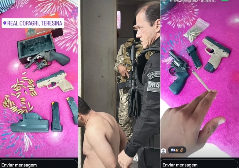  Suspeitos de ostentar armas e fazer apologia ao crime são alvo de operação no Piauí